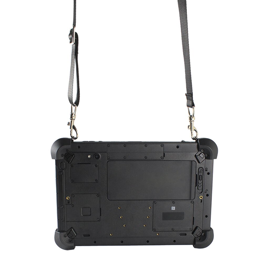 En Welo X10A Tablet hängande i axelrem