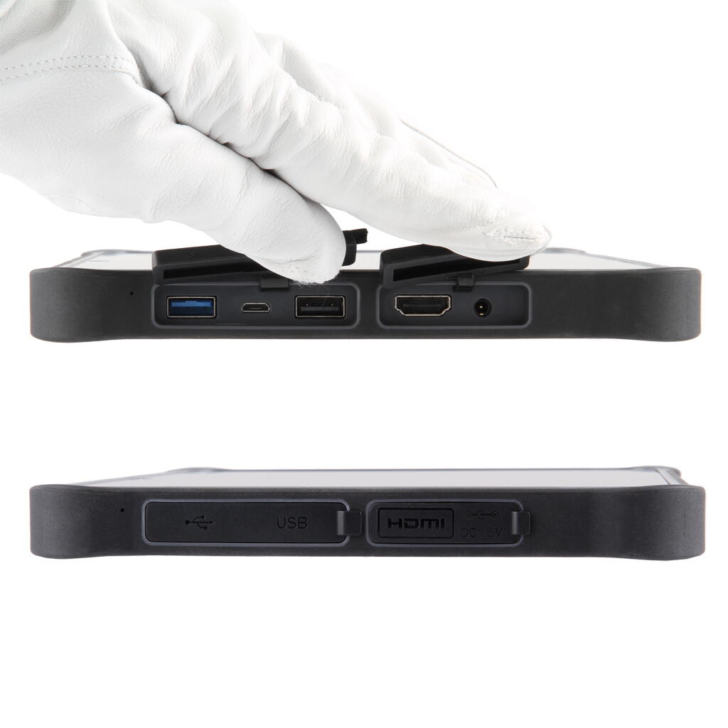 En Welo R10S Tablet PC, sida med portar